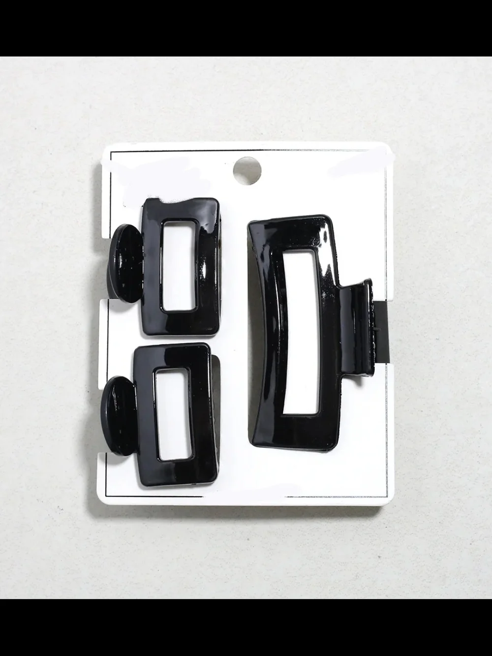 Everyday Mini & Midi Hair Claw Clip Set In Black BNIB